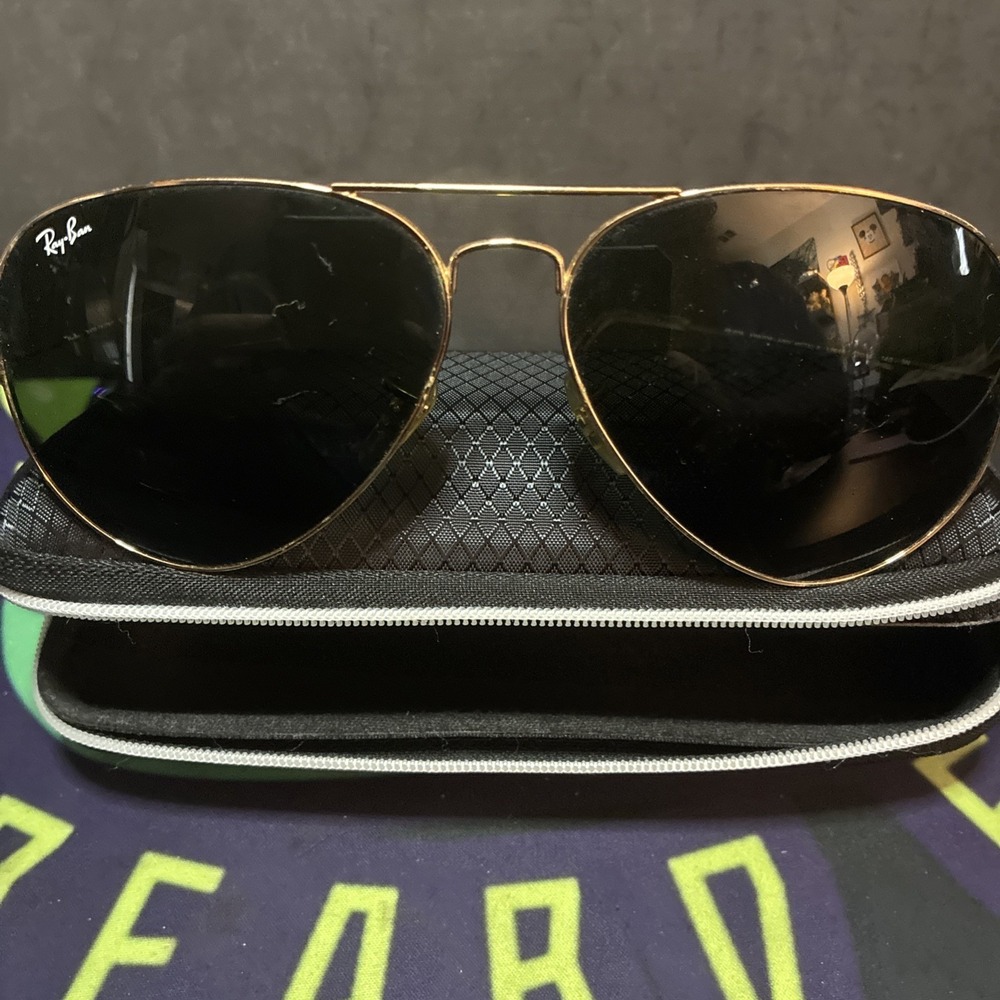 Authentic RAY BAN Aviator Large Metal II RB3026 62[]14 140 Clean W/ Case D3